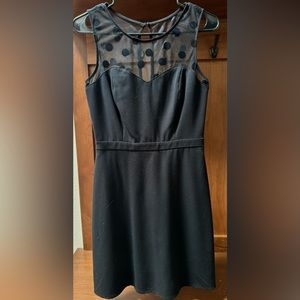 Lauren Conrad black polka dot dress